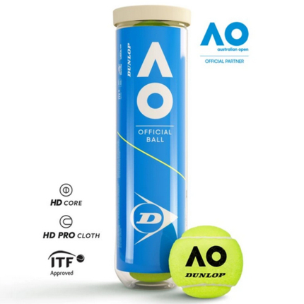 Tenisové míče Dunlop Australian Open, 4 ks