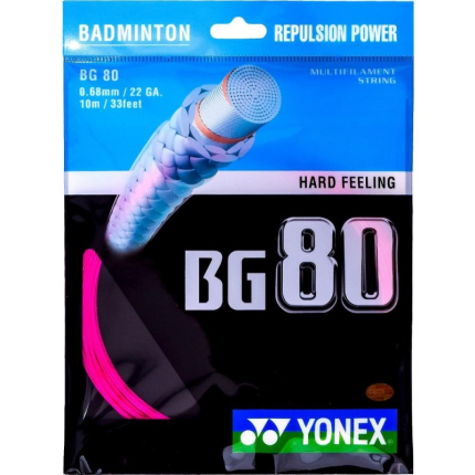 Badmintonový výplet Yonex BG 80, 10m, pink