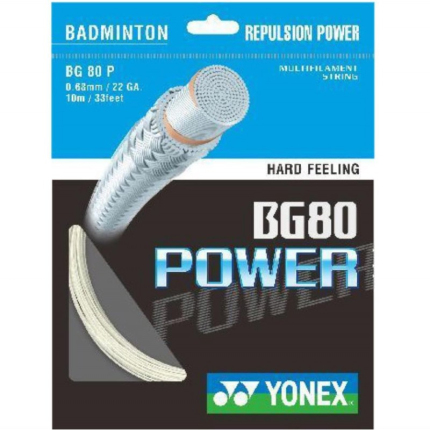 Badmintonový výplet Yonex BG 80 Power, 10m, white