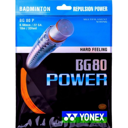 Badmintonový výplet Yonex BG 80 Power, 10m, orange