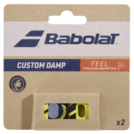 Tenisové vibrastopy Babolat Custom Damp X2, black/yellow
