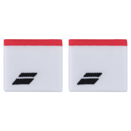 Potítka Babolat Logo Wristband X2 white/strike red