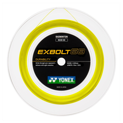 Badmintonový výplet Yonex Exbolt 68 200m, yellow