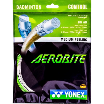 Badmintonový výplet Yonex Aerobite, 10m, white/green