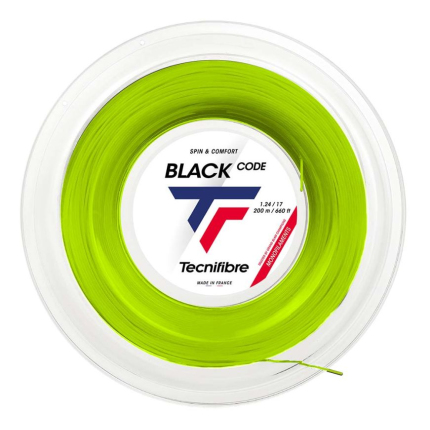 Tenisový výplet Tecnifibre Black Code 200m, lime