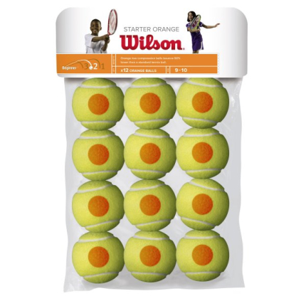 Dětské tréninkové míče Wilson Starter Orange, 12 ks
