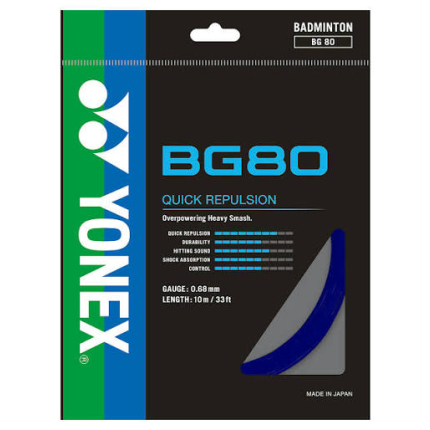 Badmintonový výplet Yonex BG 80, 10m, dark blue